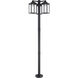 Nyack 3 Light 96.25 inch Black with Brushed Nickel Accents Outdoor 3 Head Post Light