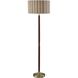 Laine 62.5 inch 100.00 watt Antique Brass Walnut Floor Lamp Portable Light