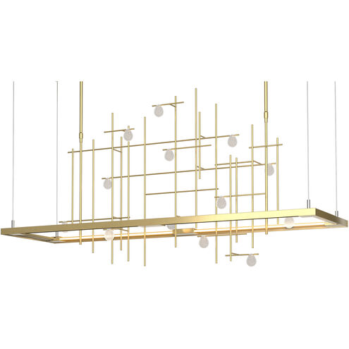 Spring LED 53.4 inch Modern Brass Pendant Ceiling Light
