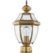 Monterey 1 Light 16.5 inch Antique Brass Outdoor Post Top Lantern