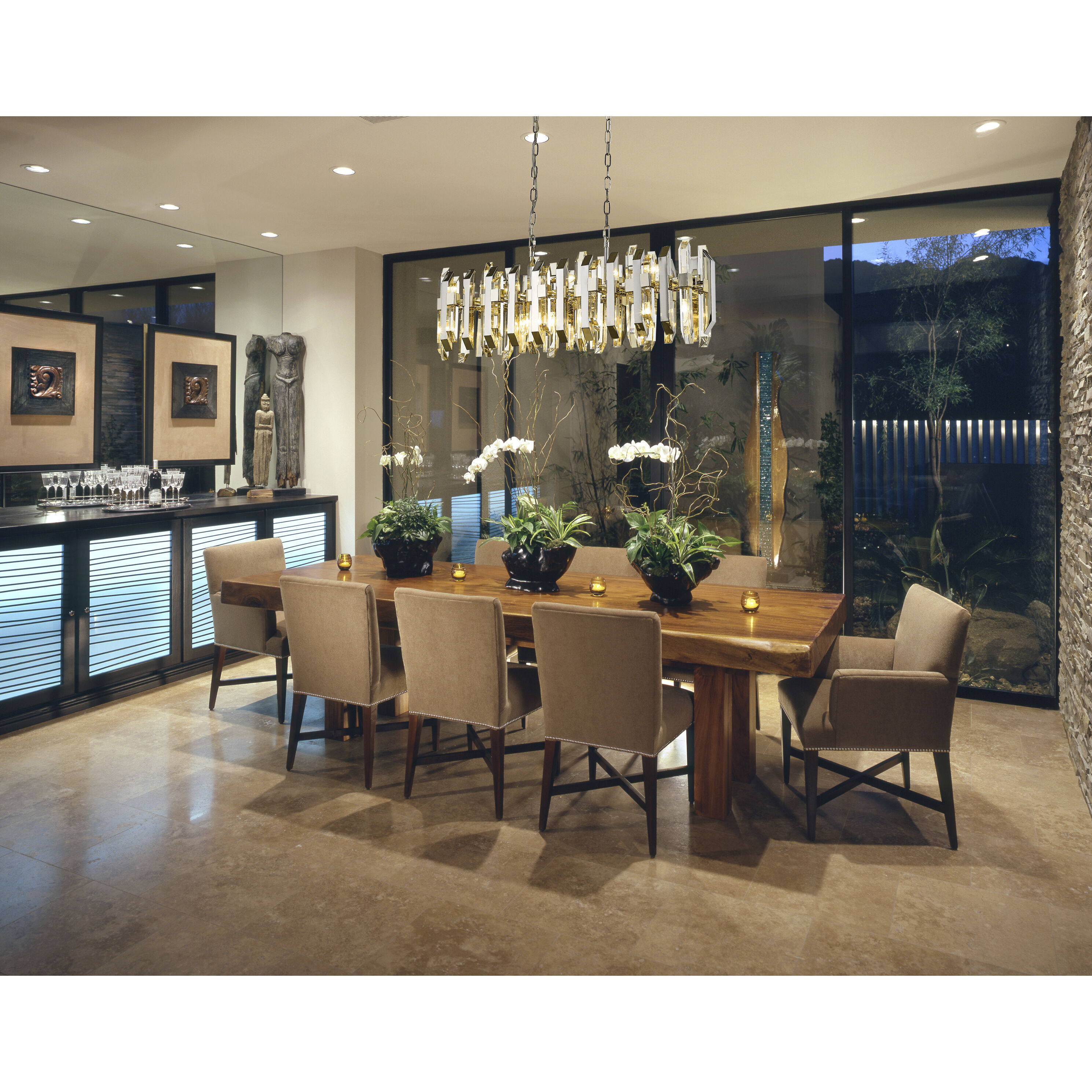 Bova 11 Light 42.5 inch Polished Nickel Linear Chandelier Ceiling Light