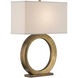 Cercle 33 inch 150 watt Dark Antique Brass Table Lamp Portable Light