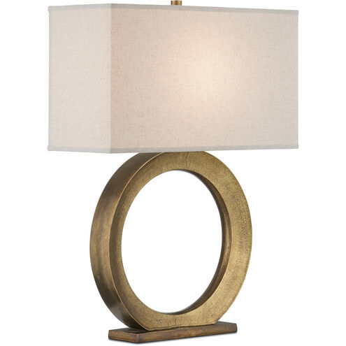 Cercle 33 inch 150 watt Dark Antique Brass Table Lamp Portable Light