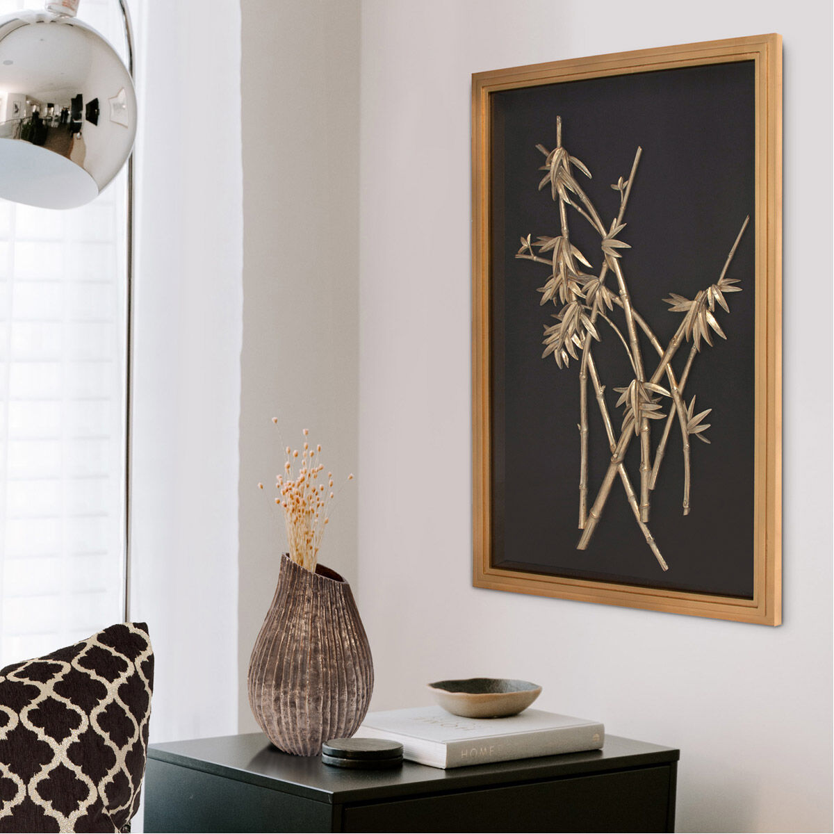 Bamboo Gold Wood Wall Art