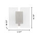 Metrass 2 LED 6.7 inch Matte Nickel ADA Wall Sconce Wall Light