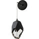 Chrysalis 1 Light 6.1 inch Ink Sconce Wall Light in Black Crystal, Large