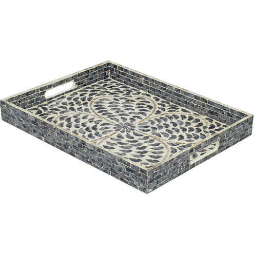 Rectangular Capiz Black Tray