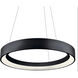 Fornello LED 23.5 inch Textured Black Chandelier Ceiling Light