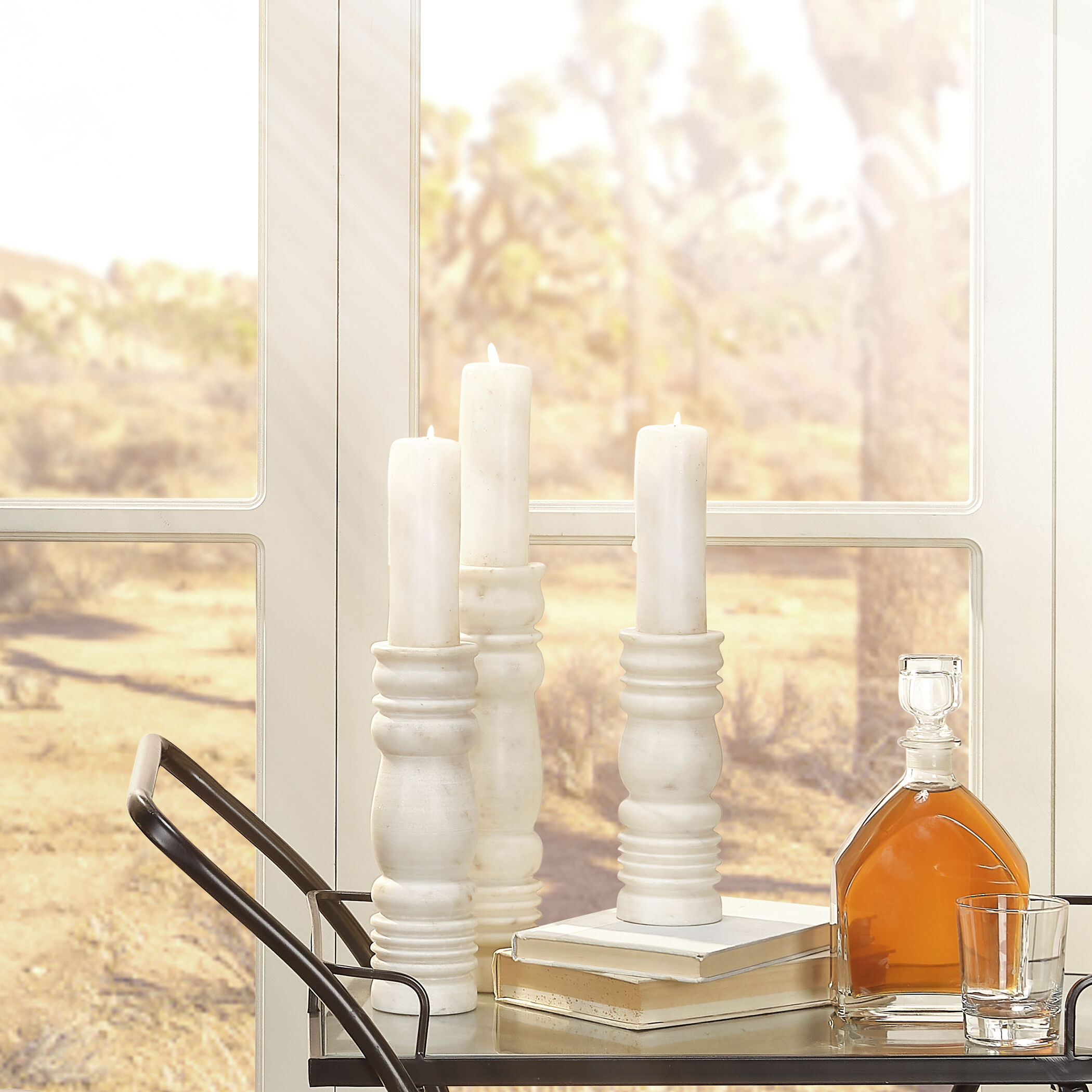 Monument 12 X 3 inch Candlesticks, Set of 3