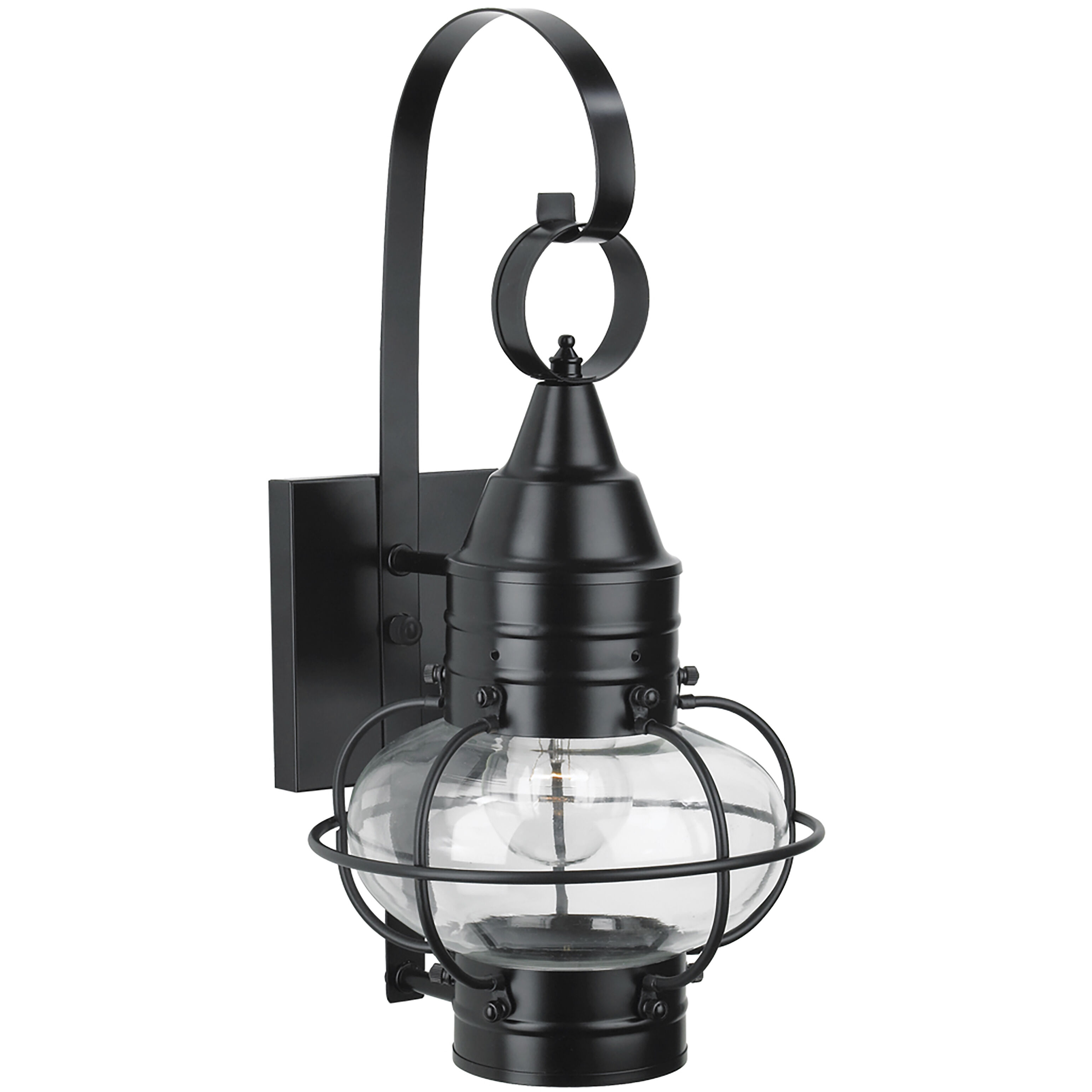 Classic Onion 1 Light 16 inch Black Outdoor Sconce