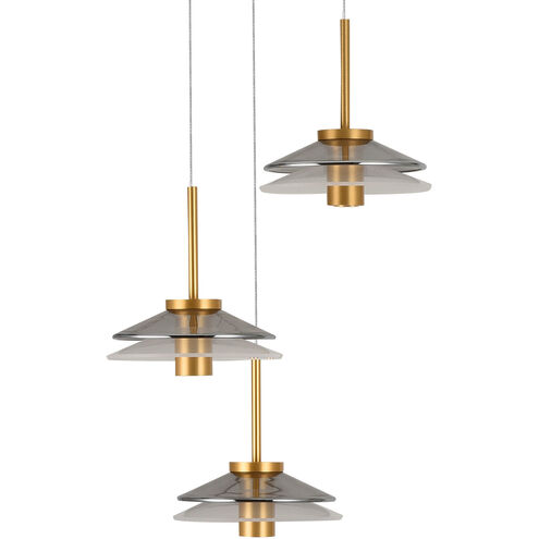 Verona Series 16 inch Black/Gold Pendant Ceiling Light, Artisan Collection