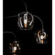 Ume 6 Light 22 inch Black Pendant Ceiling Light in Thumbprint Clear, Large