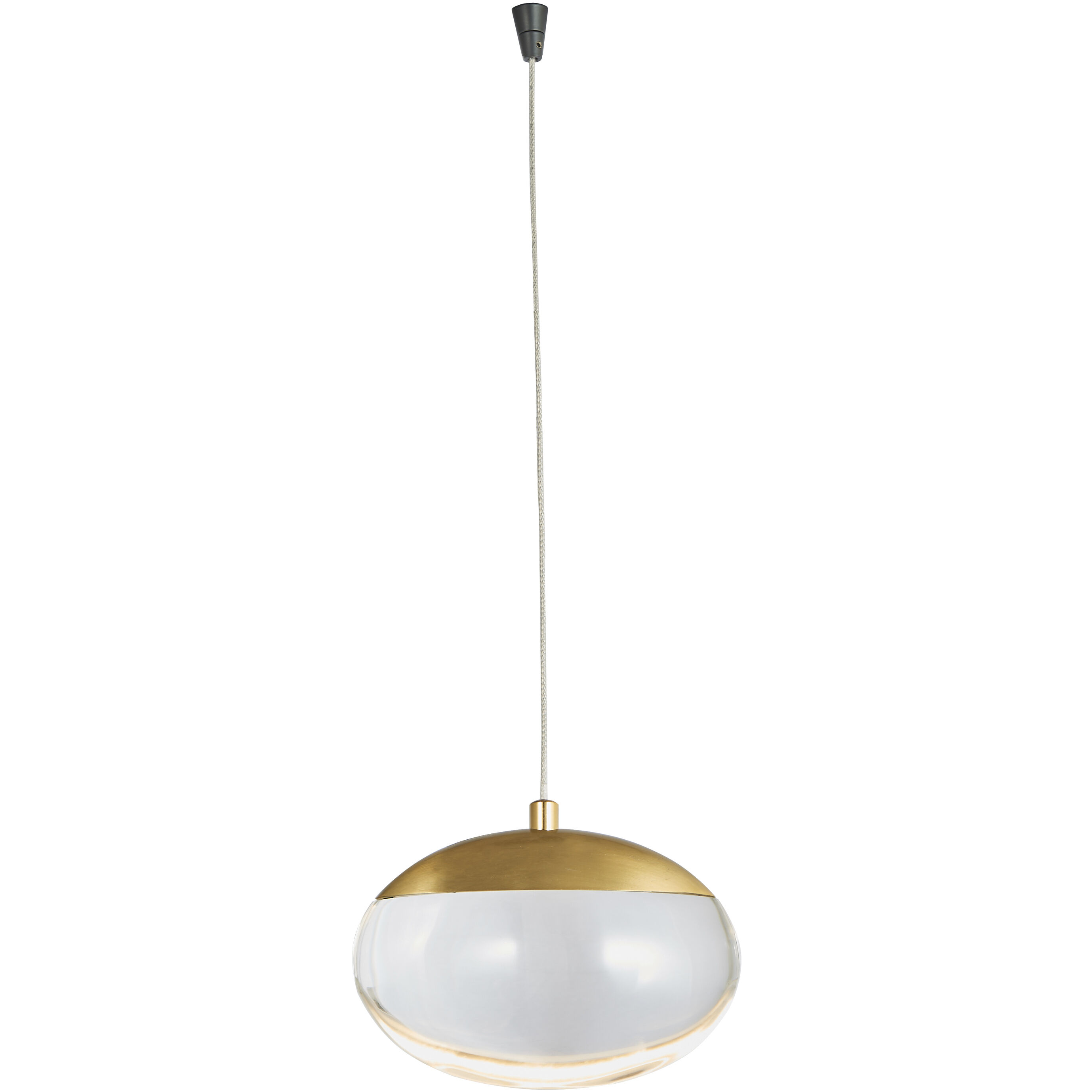 Athena LED 2.4 inch Matte Black and Brushed Brass Pendant Ceiling Light