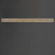 Lintel LED 59 inch Travertine and Natural Aged Brass Linear Pendant Ceiling Light