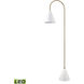 Tully 69 inch 9.00 watt Matte White with Aged Brass Floor Lamp Portable Light