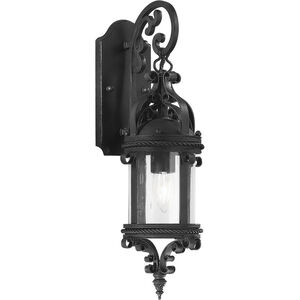 Pamplona 1 Light 19 inch Soft Black Outdoor Wall Sconce