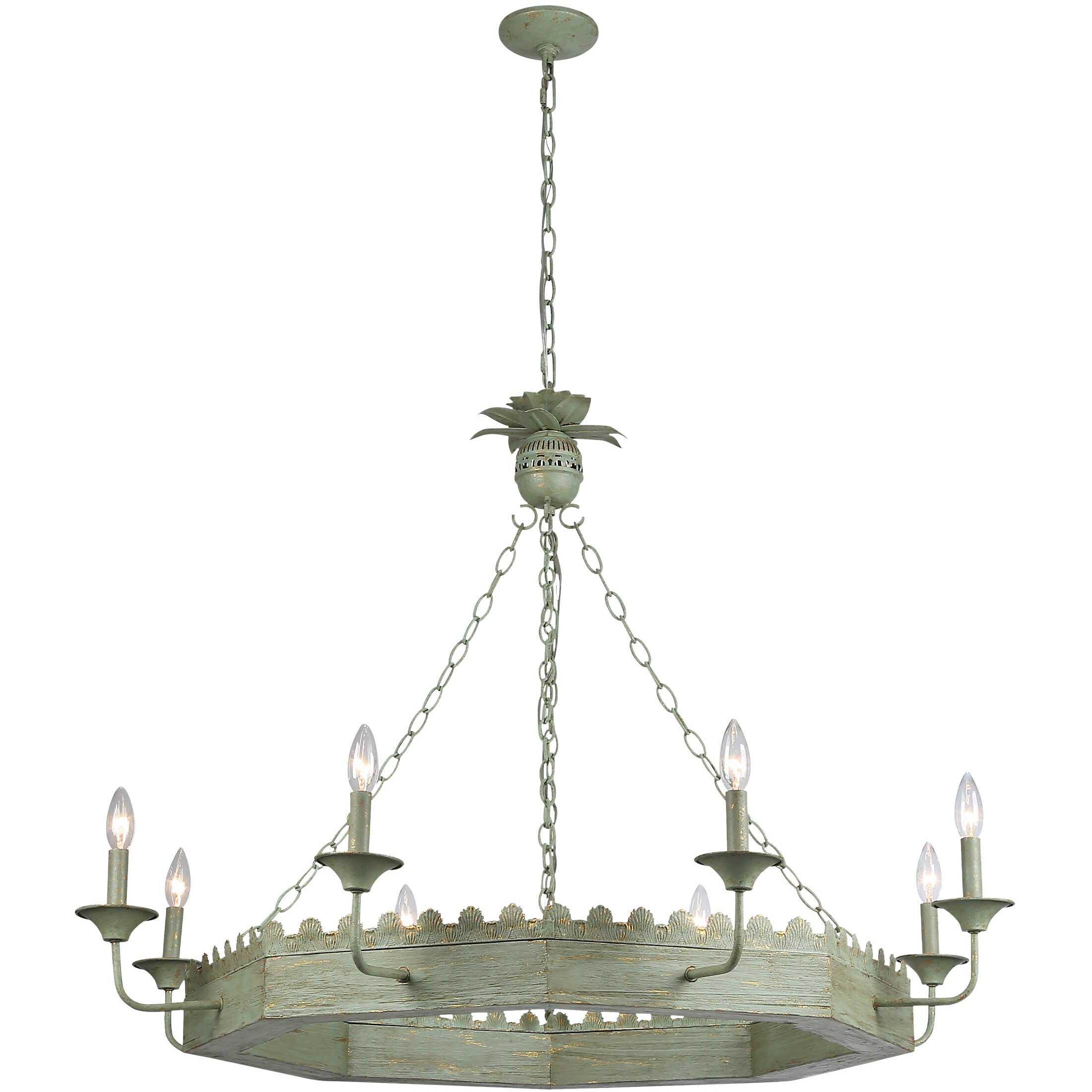 Finley 42 inch 60.00 watt Vintage Sage Chandelier Ceiling Light