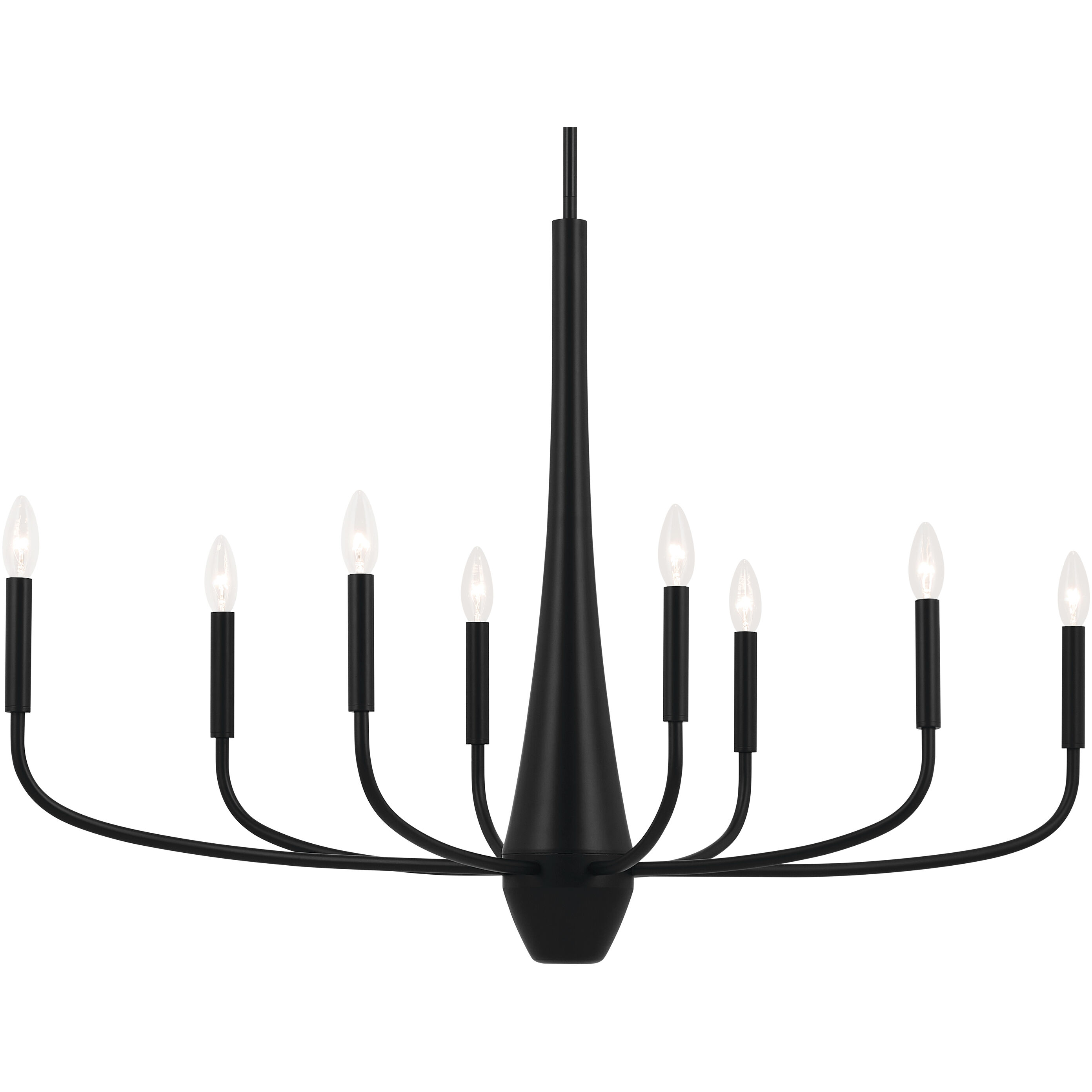 Deela LED 18.5 inch Black Oval Chandelier Ceiling Light