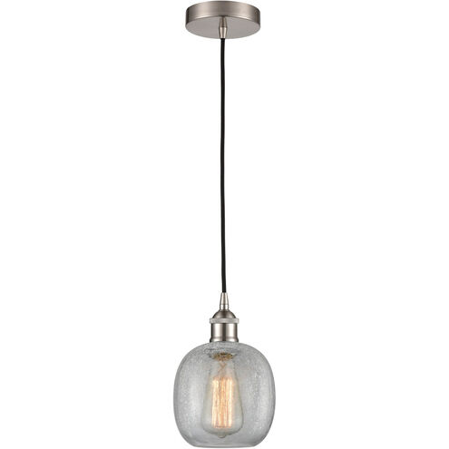 Edison Belfast LED 6 inch Brushed Satin Nickel Mini Pendant Ceiling Light