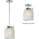 Scoop 1 Light 8 inch Polished Chrome Single Pendant Ceiling Light in Marble
