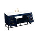 Eugene 60 X 22 X 34 inch Blue Vanity Sink Set