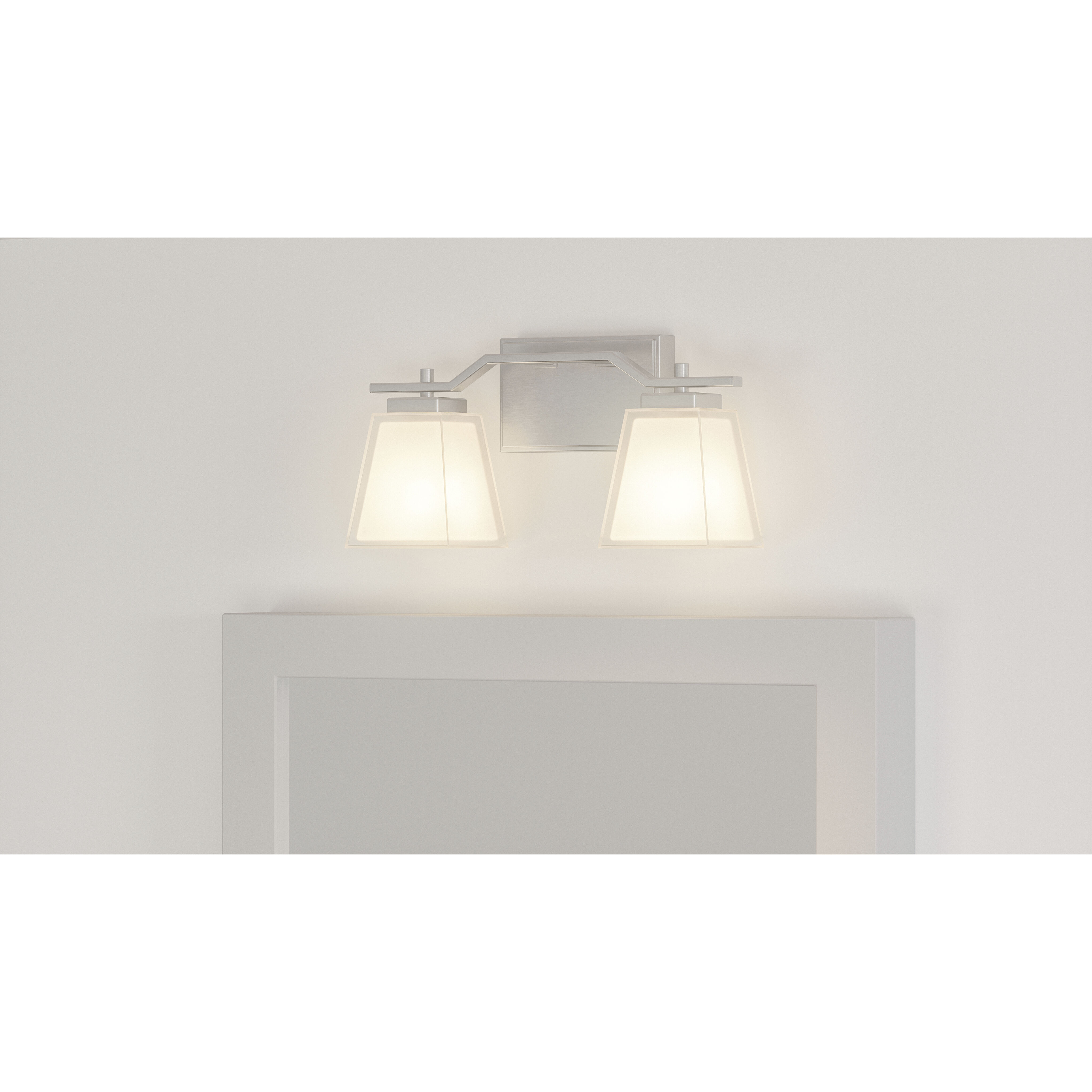 Myra 2 Light 15 inch Brushed Nickel Bath Light Wall Light, Medium