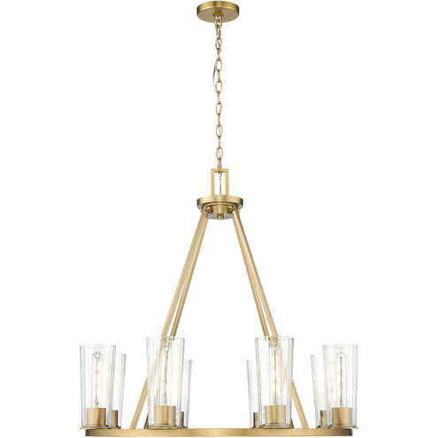 Titus 8 Light 33 inch Modern Gold Chandelier Ceiling Light