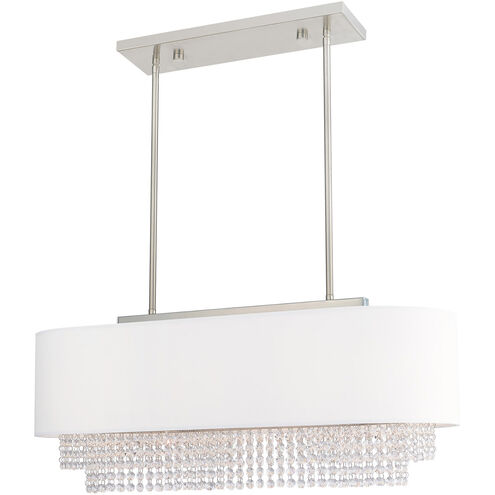 Carlisle 3 Light 31 inch Brushed Nickel Linear Chandelier Ceiling Light