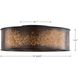 Kettle 3 Light 17 inch Weathered Brass Flush Mount Ceiling Light