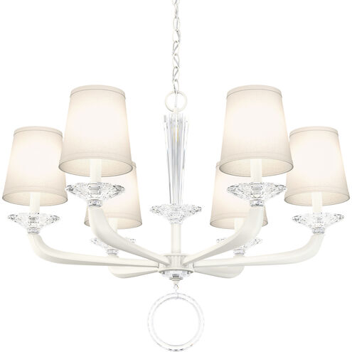 Emilea 6 Light 30.5 inch White Chandelier Ceiling Light in White Cast