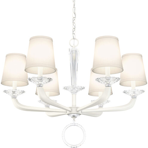 Emilea 6 Light 30.5 inch White Chandelier Ceiling Light in White Cast