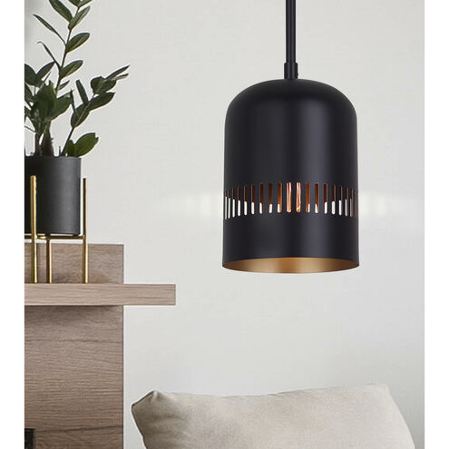 Miles 1 Light 6 inch Black Pendant Ceiling Light