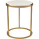 Solen 24.25 X 21.75 inch Aged Gold with Weathered White Accent Table, Set of 2