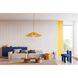 Delfina 31.5 inch Yellow Pendant Ceiling Light in Yellow/Ash, 32 in, WEP Collection