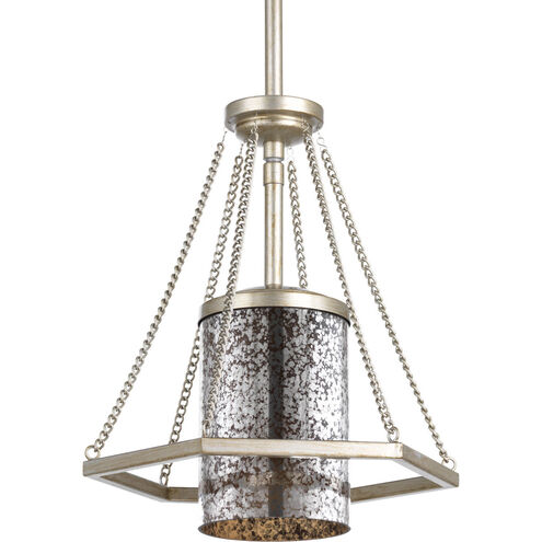 Indi 1 Light 9.5 inch Silver Ridge Mini-Pendant Ceiling Light