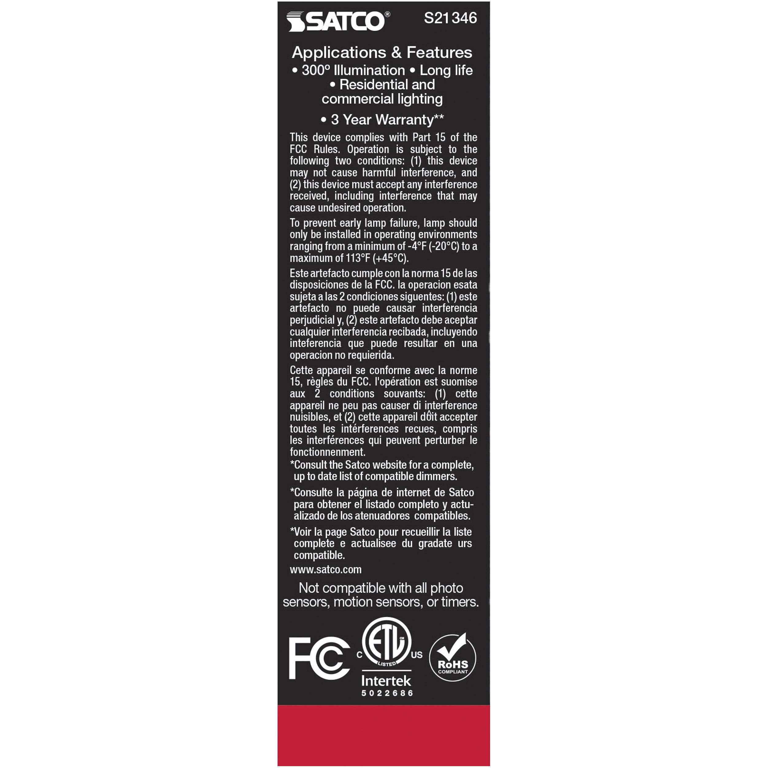 Lumos LED Medium Medium 5.50 watt 4000K LED Filament