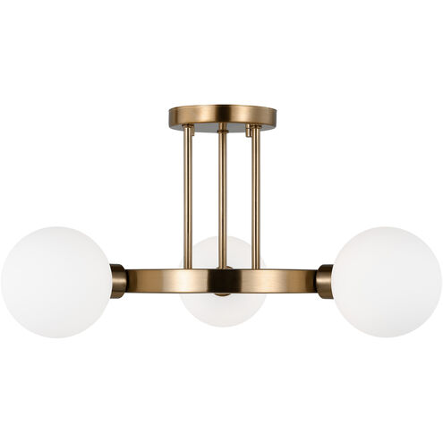 Sean Lavin Clybourn 3 Light 21 inch Satin Brass Semi-Flush Mount Ceiling Light