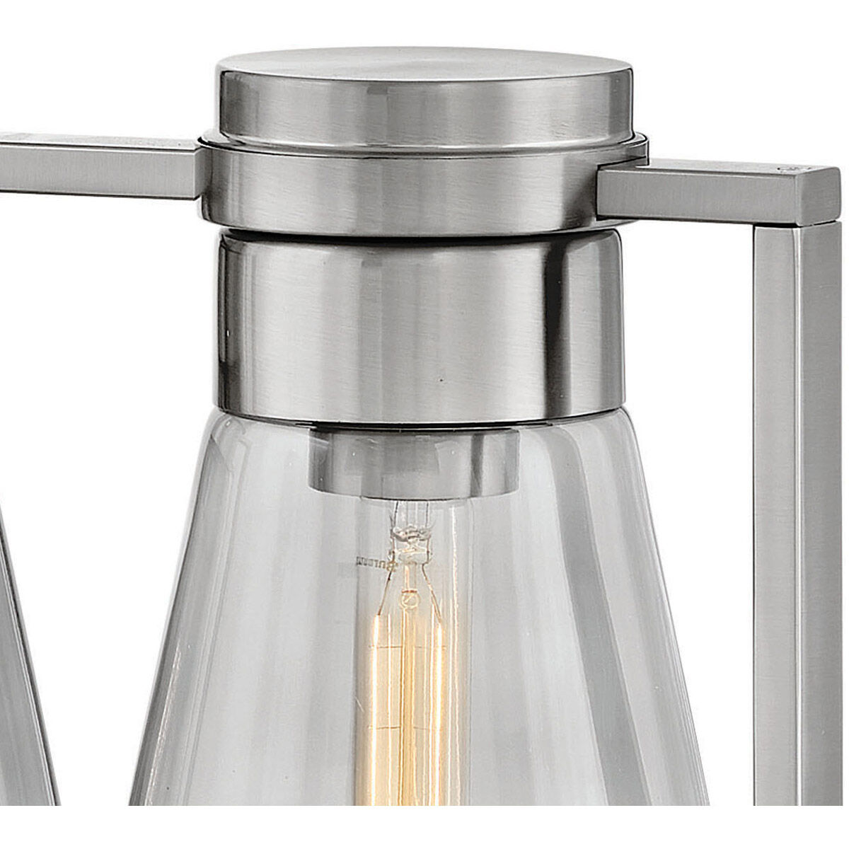 Refinery 6 Light 43.75 inch Brushed Nickel Linear Chandelier Ceiling Light in Smoked