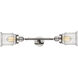 Franklin Restoration Canton 2 Light 6 inch Polished Nickel Bath Vanity Light Wall Light in Seedy Glass, Franklin Restoration
