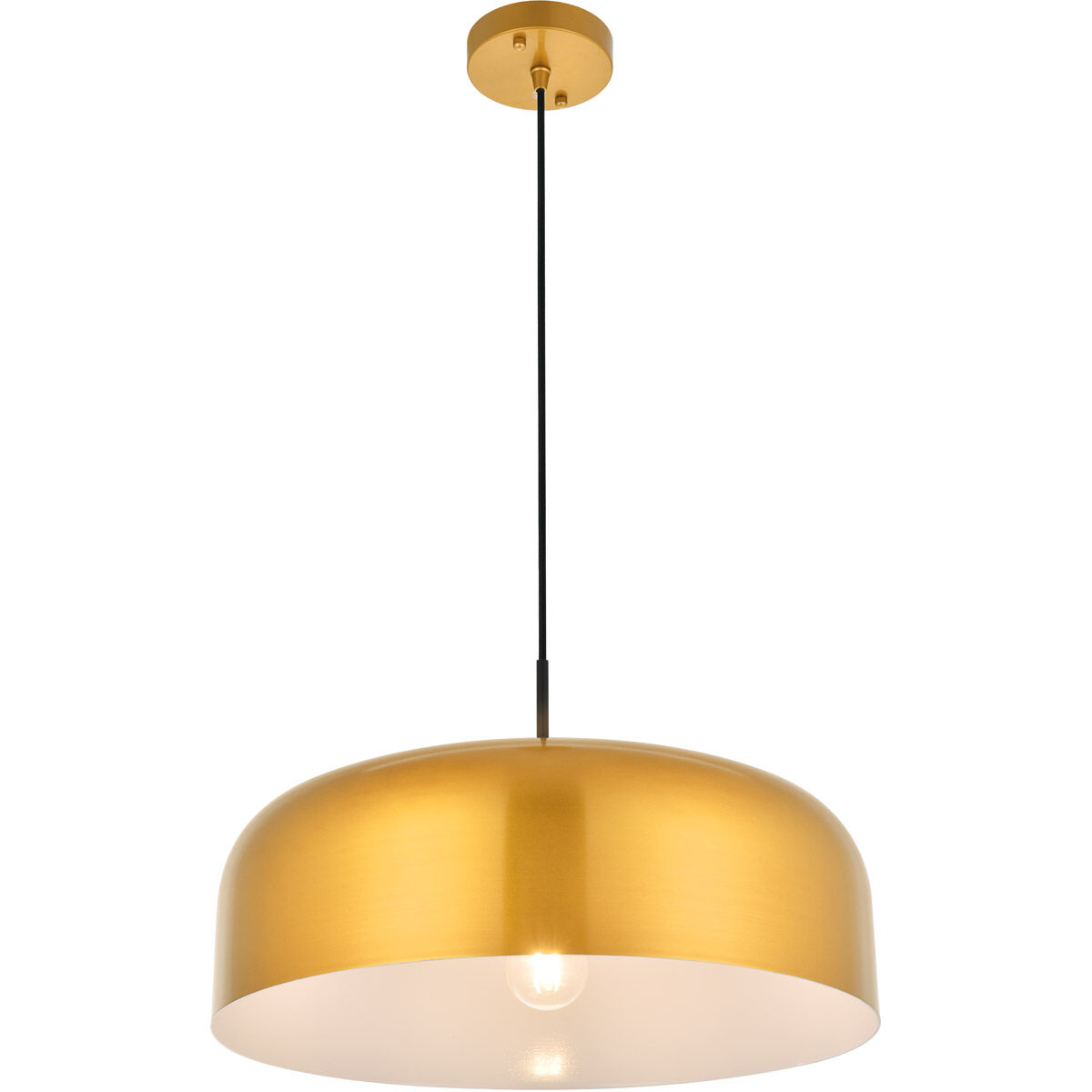 Etude 1 Light 19.3 inch Satin Gold Pendant Ceiling Light