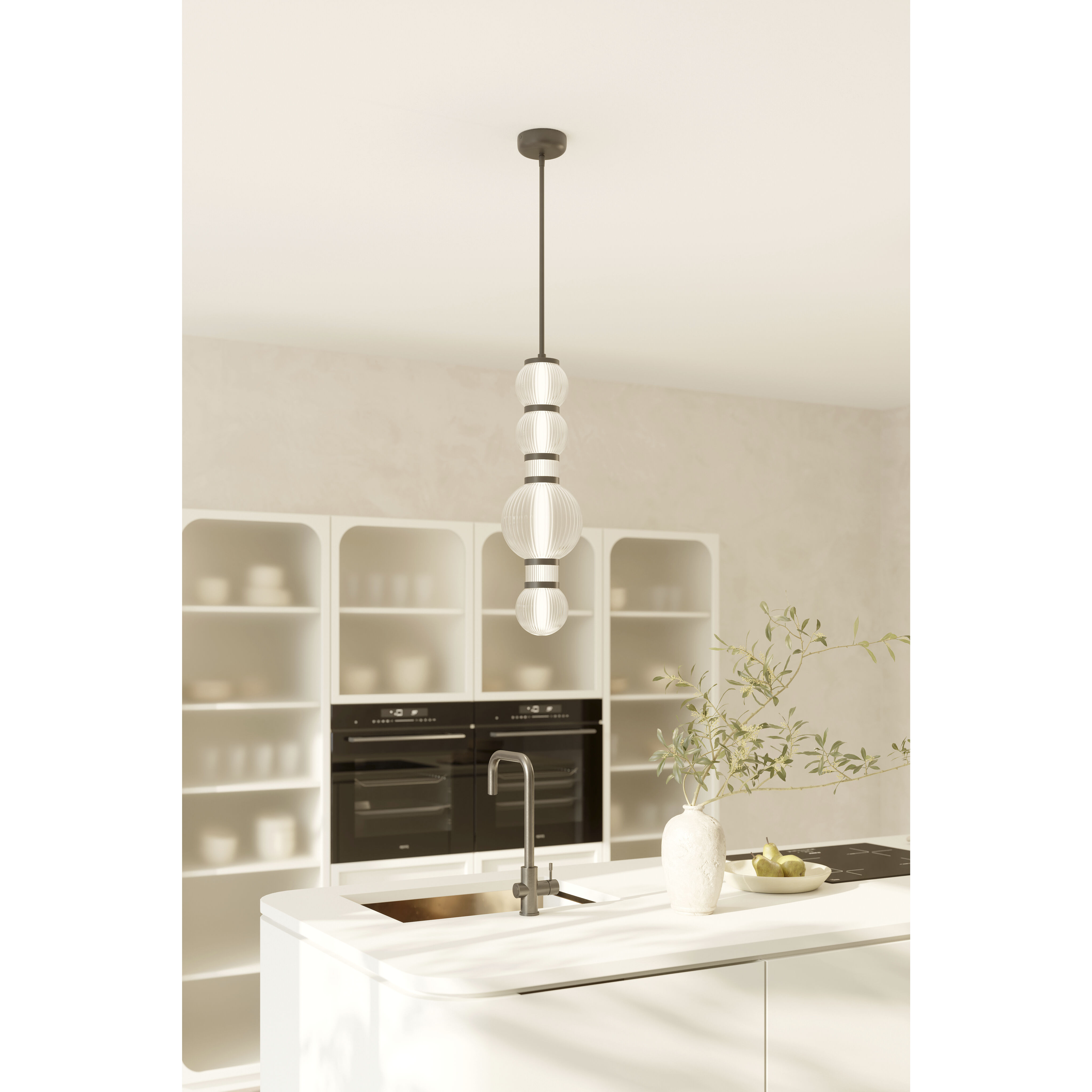 Cordel LED 8 inch Dark Matte Black Mini Pendant Ceiling Light