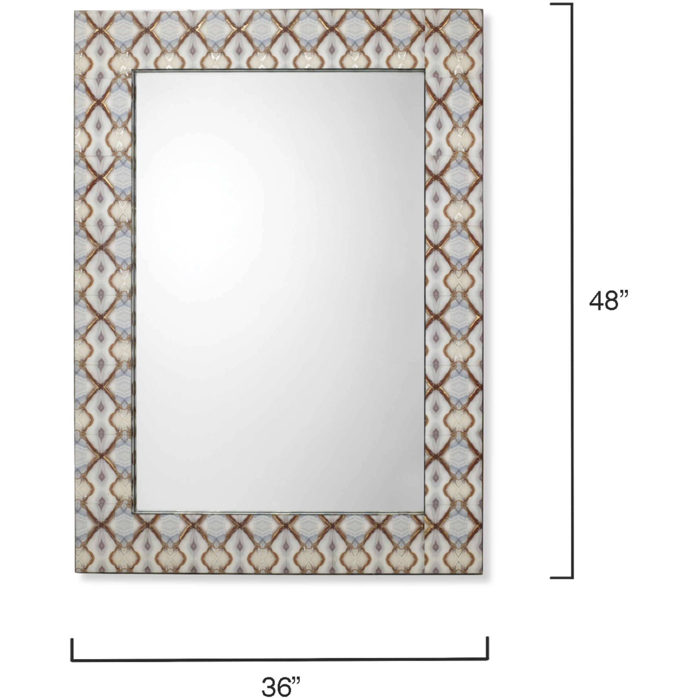 Kaleidoscope 48 X 36 inch Blue Mirror