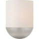 Barbara Barry Crescent LED 8 inch Burnished Silver Leaf Sconce Wall Light, Small