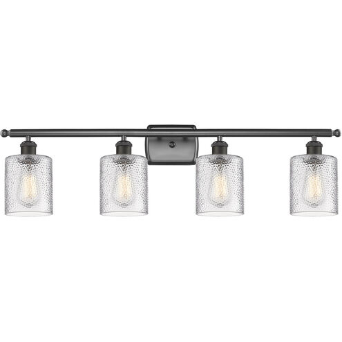 Ballston Cobbleskill 4 Light 36 inch Oil Rubbed Bronze Bath Vanity Light Wall Light in Clear Glass, Ballston