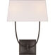 Chapman & Myers Venini 2 Light 13.5 inch Bronze Double Sconce Wall Light
