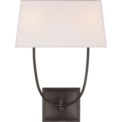 Chapman & Myers Venini 2 Light 13.5 inch Bronze Double Sconce Wall Light