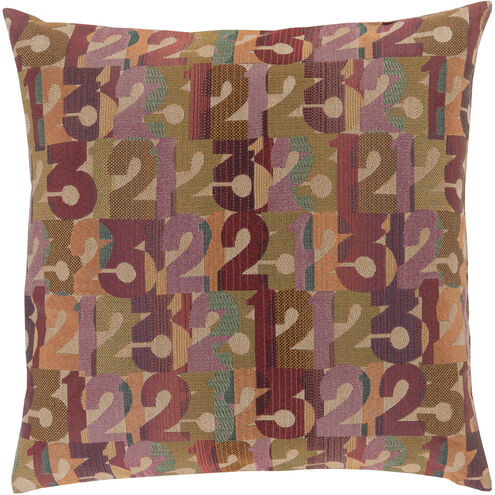 Shoop Shoop 20 inch Mint, Beige, Dark Purple, Olive Pillow Kit