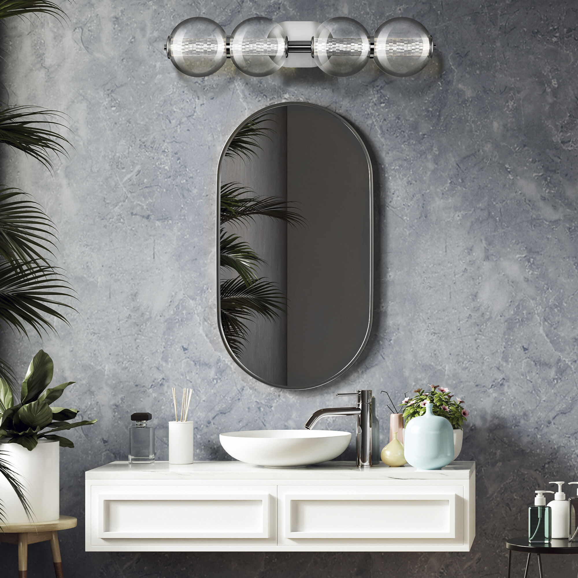 Atomo LED 29.75 inch Chrome Vanity Light Wall Light