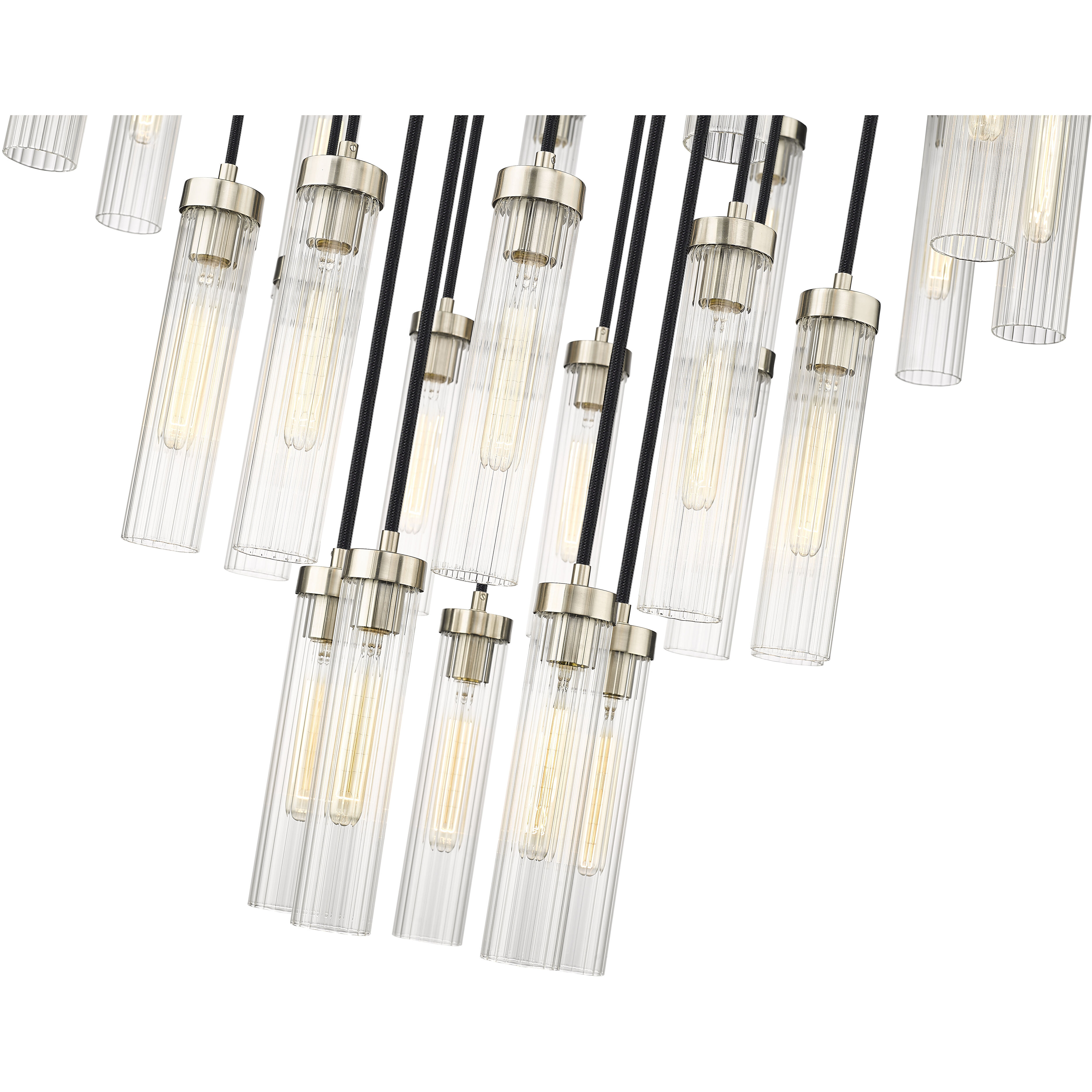 Beau 27 Light 36 inch Brushed Nickel Chandelier Ceiling Light