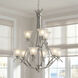 Dover 9 Light 27.75 inch Brushed Nickel Chandelier 2 Tier Ceiling Light